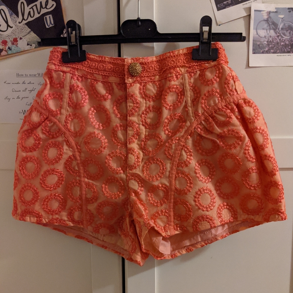 Liz Lisa orange embroidery short